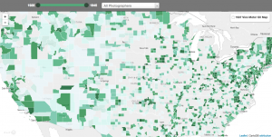 Photogrammar map by counties