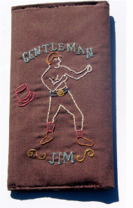 Embroidered portrait of Jim Corbett